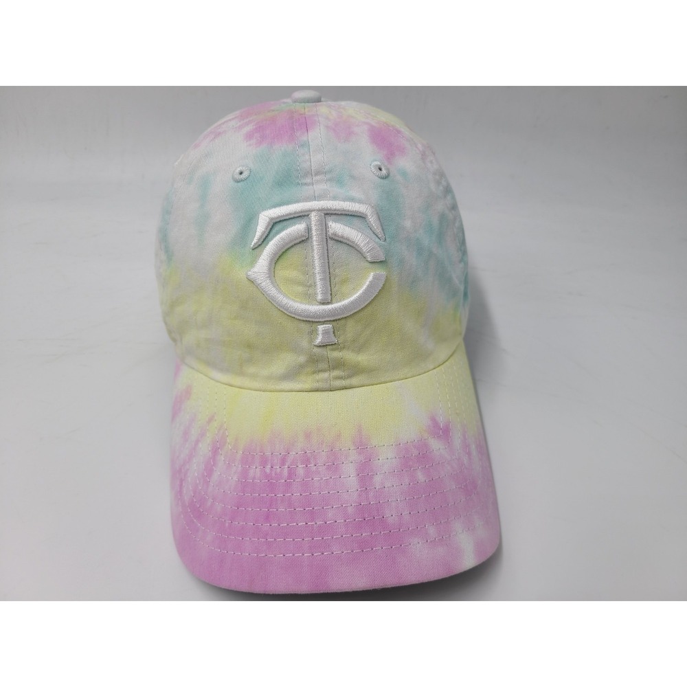 Minnesota Twins Tie‎ Dye 47 Brand Strapback Adjustable Hat Cap White Pink Yellow